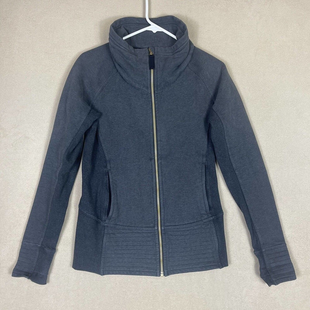 Lululemon Radiant Jacket II‎ Womesn 6 Mock Neck Full Zip Pockets Thumbhole